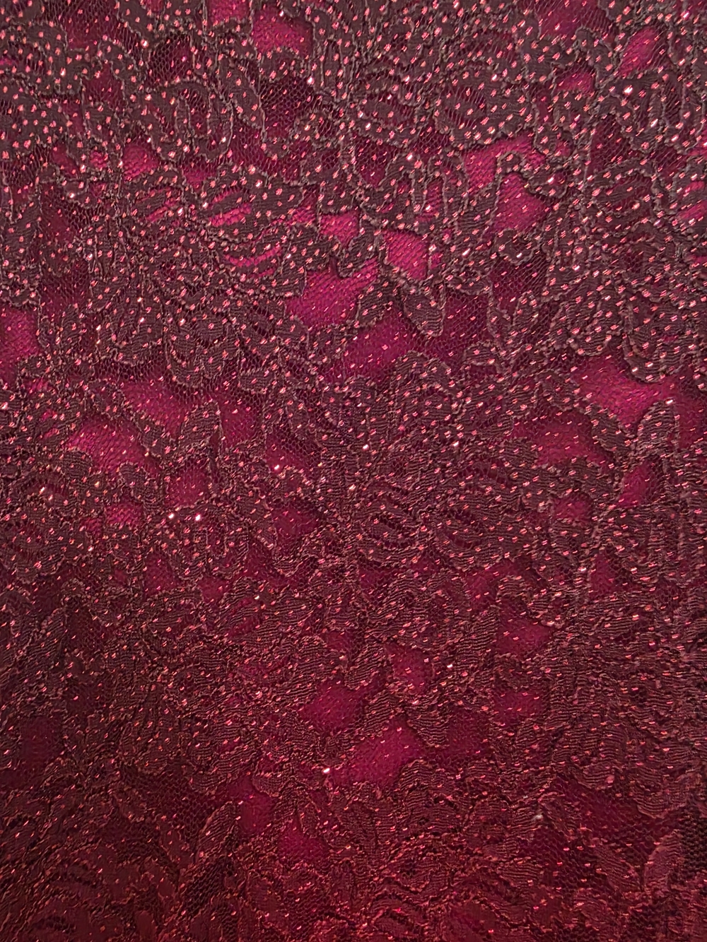 Onyx Nite Burgundy Lace Long Sleeve Sheath Dress - Picture 4 of 5